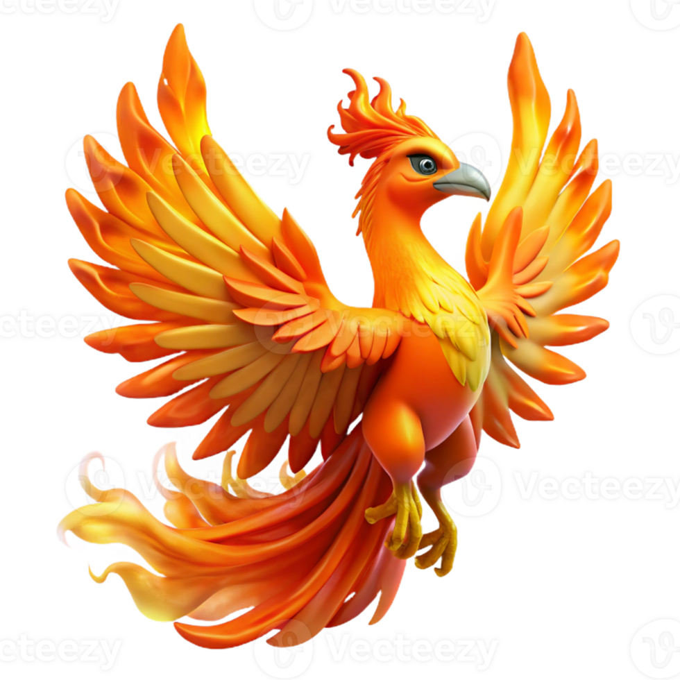 magnificent abstract A Majestic Phoenix Rising from the Ashes high quality png