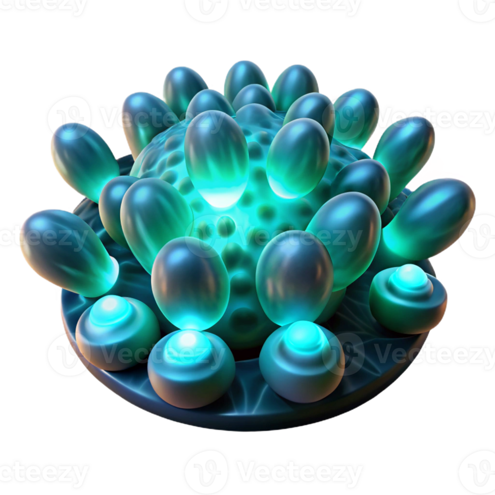 wonderful vintage A Field of Glowing Bioluminescent Organ exclusive png