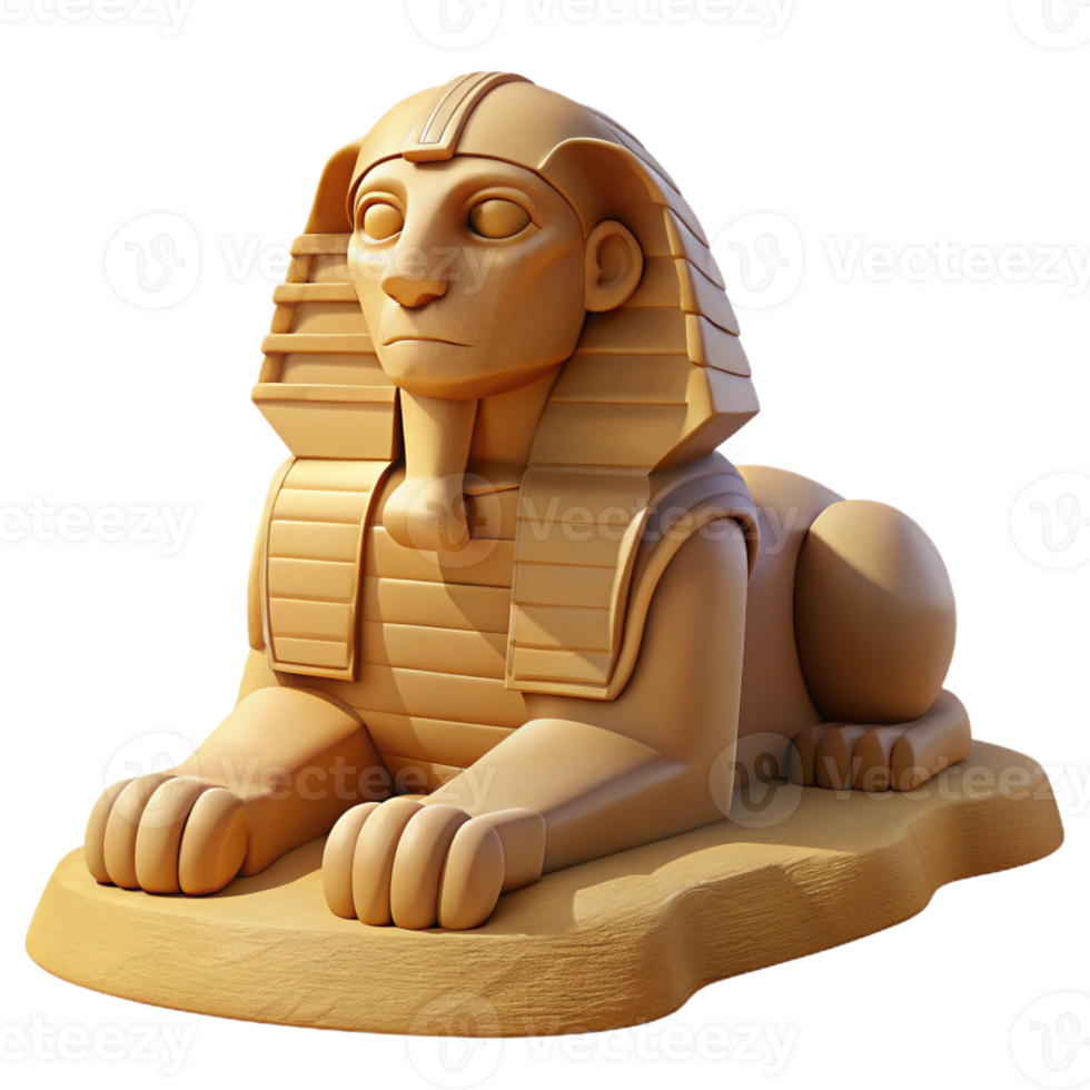 dramatic contemporary A Majestic Sphinx Enigmatic Expression professional png