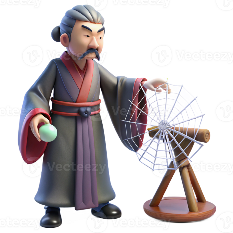 dramatic modern A Wise Jorogumo Spinning a Web Japanese premium png
