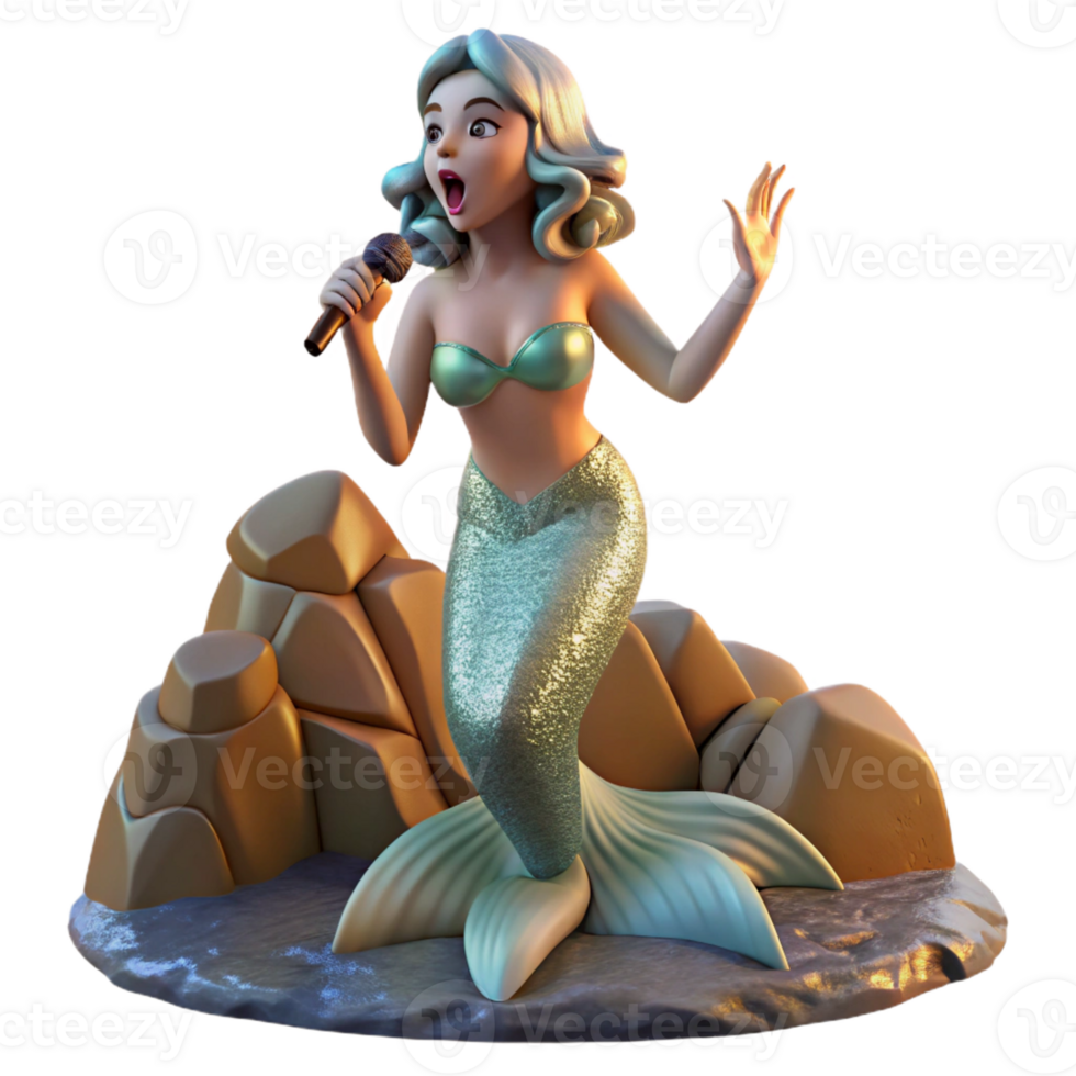 stunning classic A Siren Singing on a Rocky Shor high resolution png