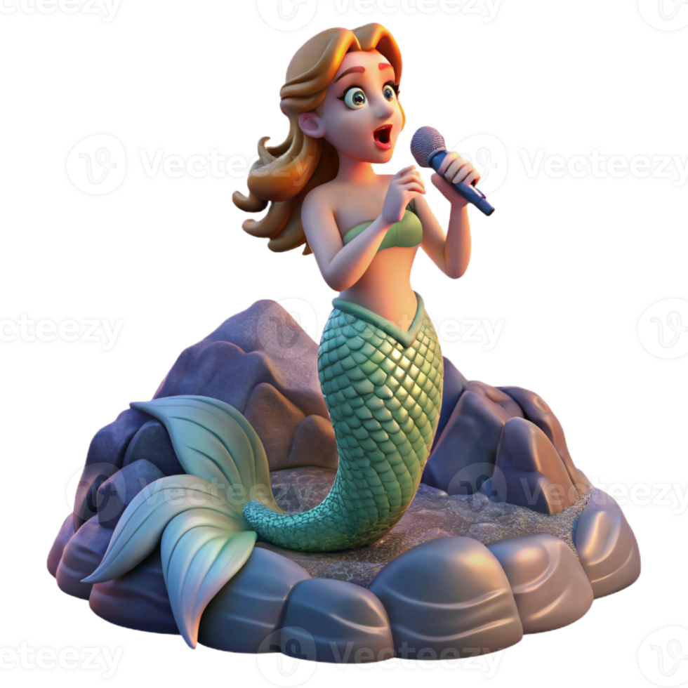 impressive abstract A Siren Singing on a Rocky Shor high quality png