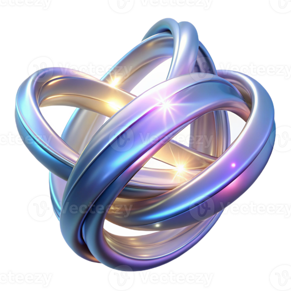 wonderful creative Intertwined Ribbons of Light Flowing and T original png