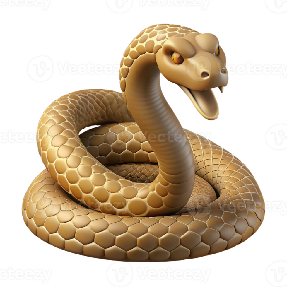 stunning contemporary A Coiled Rattlesnake Ready to Strike De png