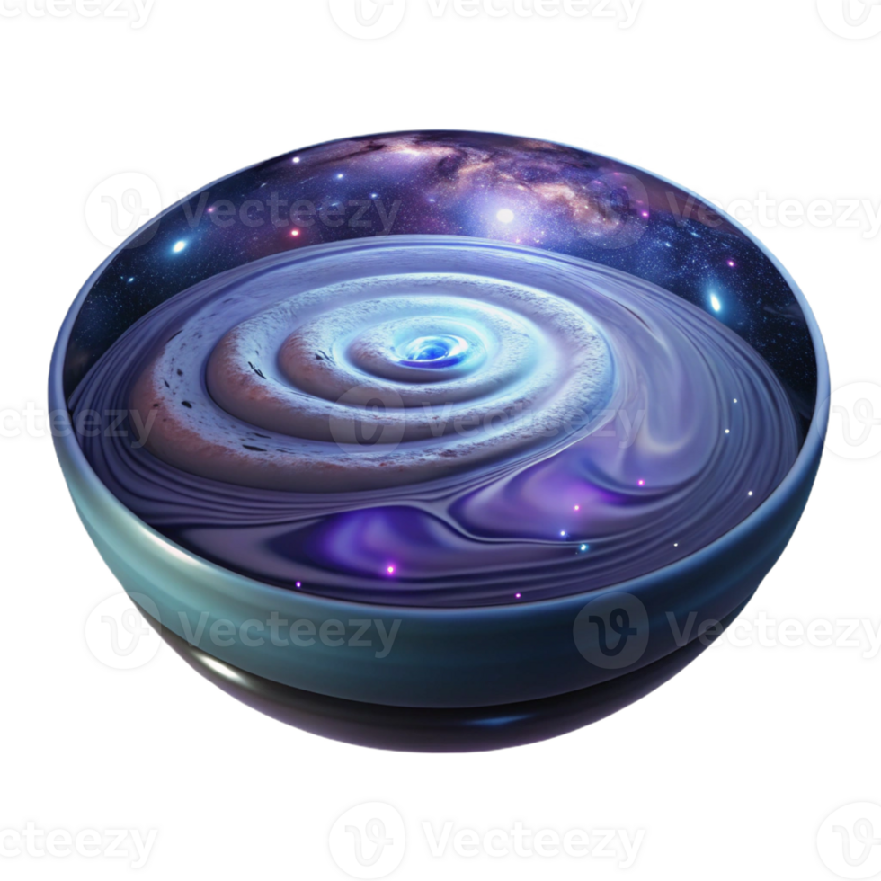 beautiful creative A Swirling Galaxy Reflected in a Still La png
