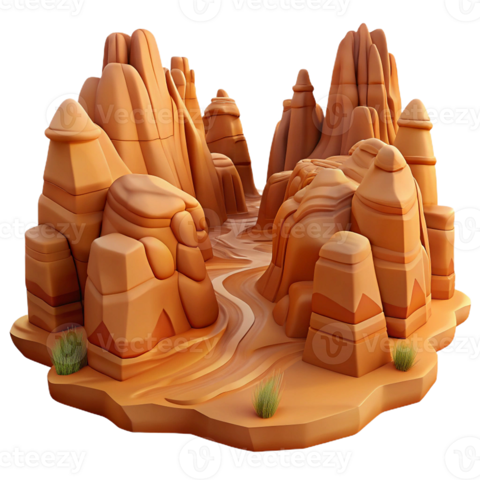 impressive abstract A Desert Canyon with Intricate Rock Format png