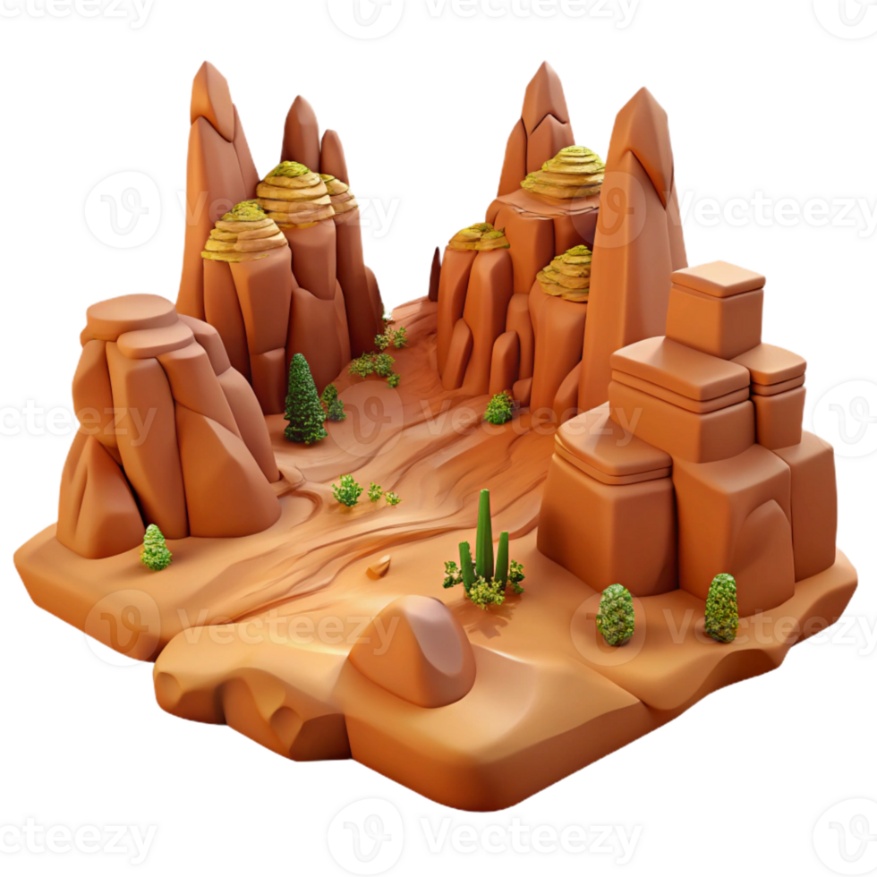 dramatic artistic A Desert Canyon with Intricate Rock Format png