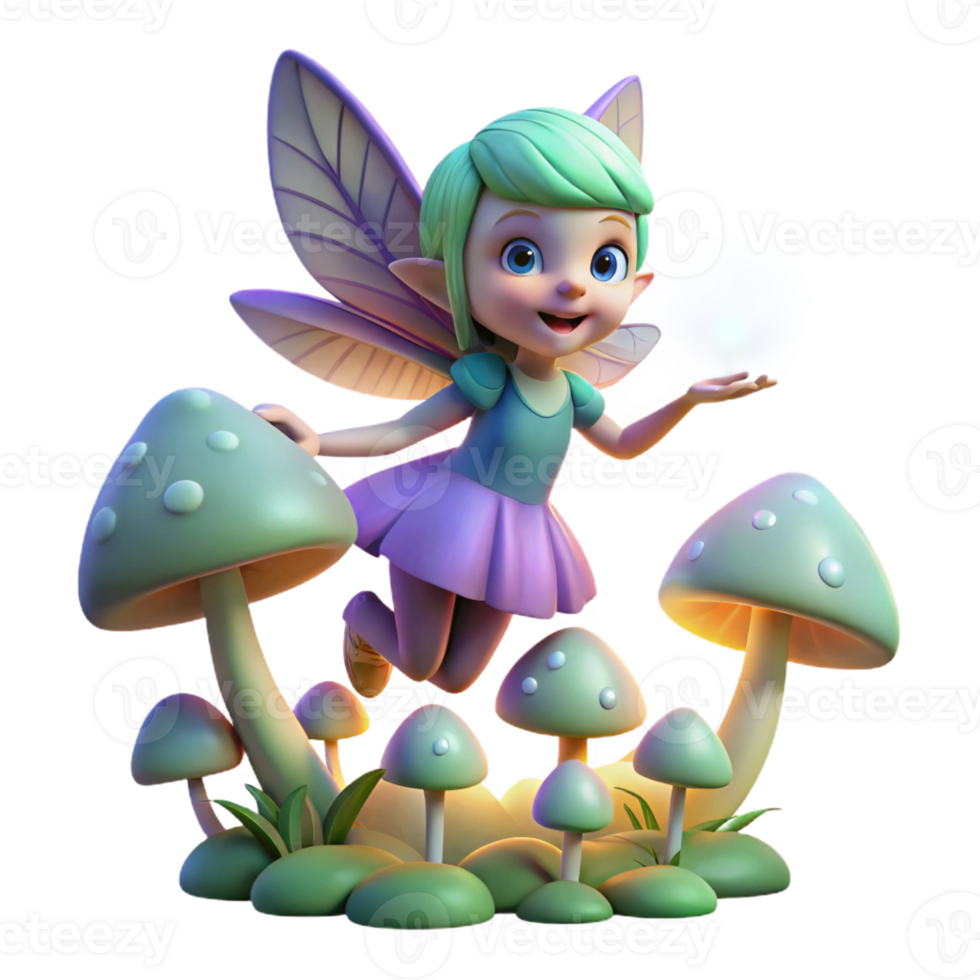 wonderful modern A Mischievous Pixie with Iridescent Wings png