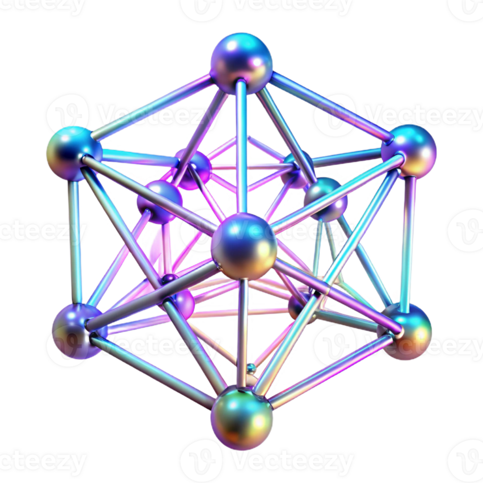 vibrant modern A Complex Network of Interconnected Glow professional png