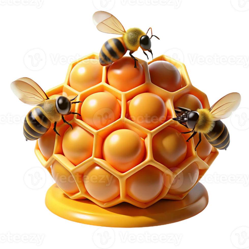 wonderful rustic A Swarm of Bees Buzzing Around a Honeycomb png