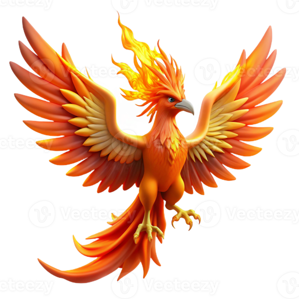 wonderful contemporary A Majestic Phoenix Rising from the Ashes detailed png