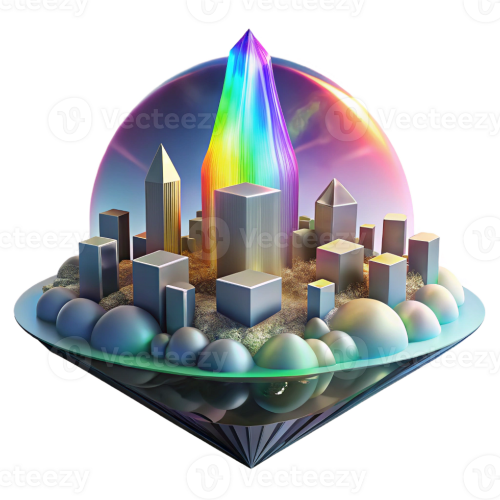 impressive artistic A Giant Crystalline Being Radiating A high resolution png
