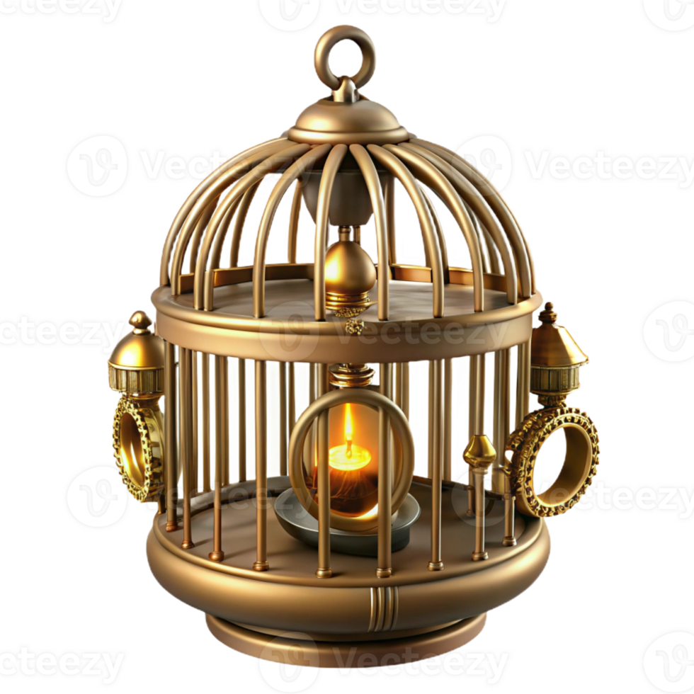 magnificent traditional A Steampunk Birdcage with Intricate Brass genuine png
