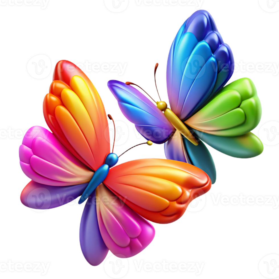 elegant rustic A Group of Butterflies in a Meadow Vibra premium png
