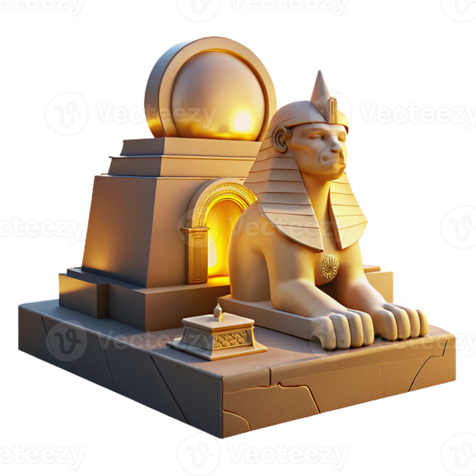 serene classic A Mysterious Sphinx Guarding an Ancient T professional png