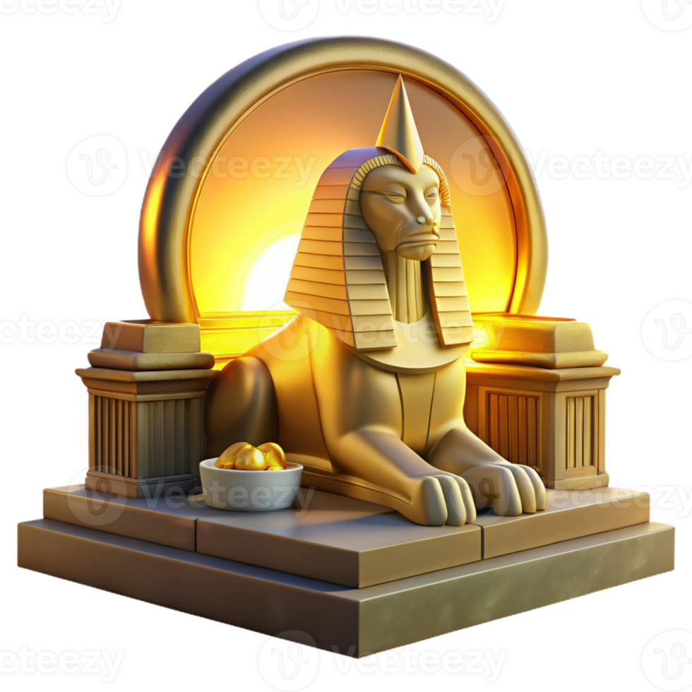 serene artistic A Mysterious Sphinx Guarding an Ancient T exclusive png