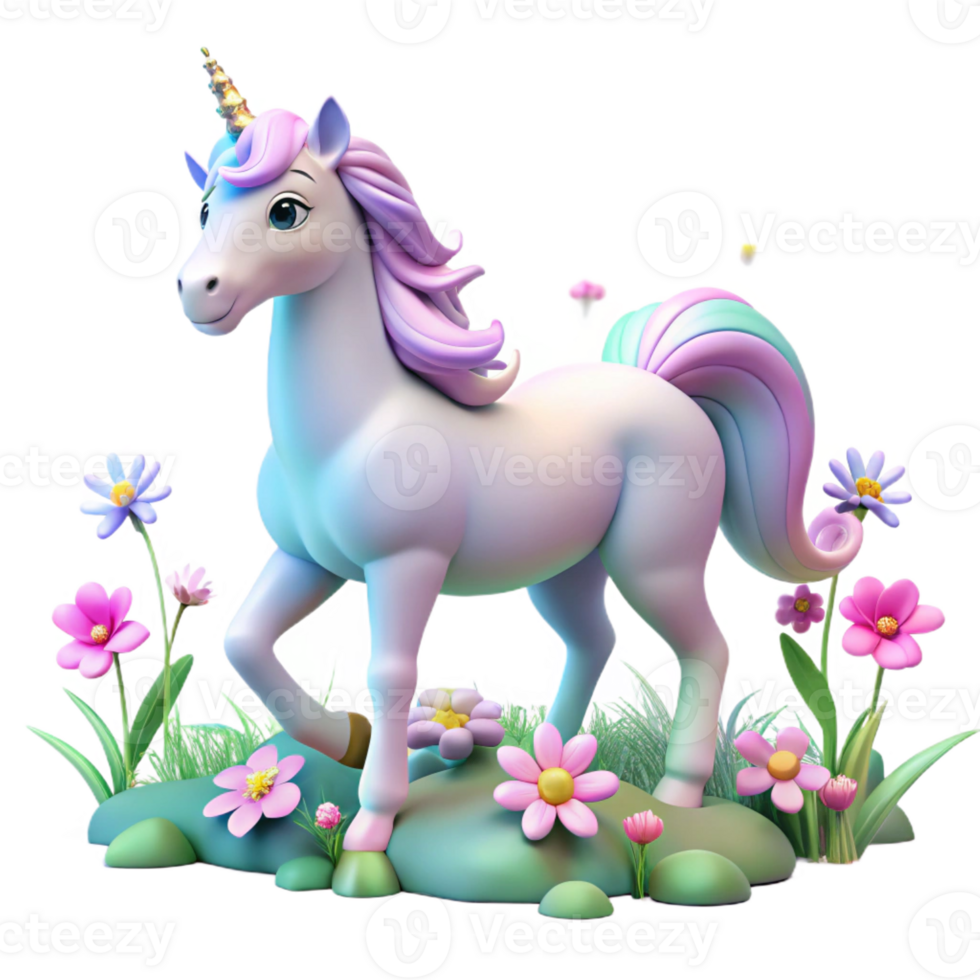 stunning minimalist A Magical Unicorn Grazing in a Meadow Of genuine png