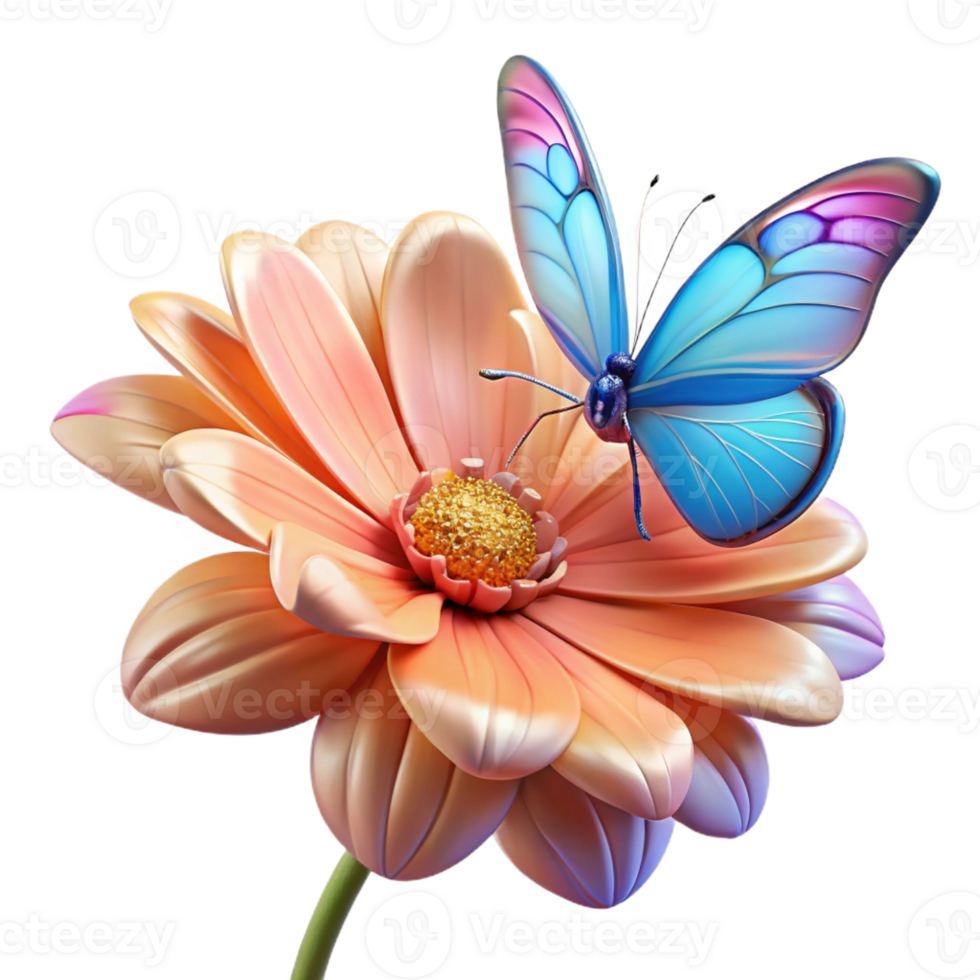 dramatic classic A Delicate Butterfly Perched on a Vibrant exclusive png