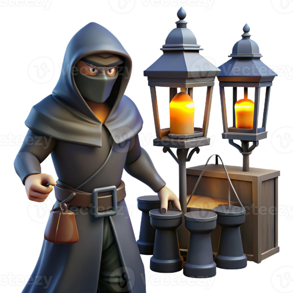 stunning minimalist A Cunning Rogue Hiding in the Shadows Of premium png