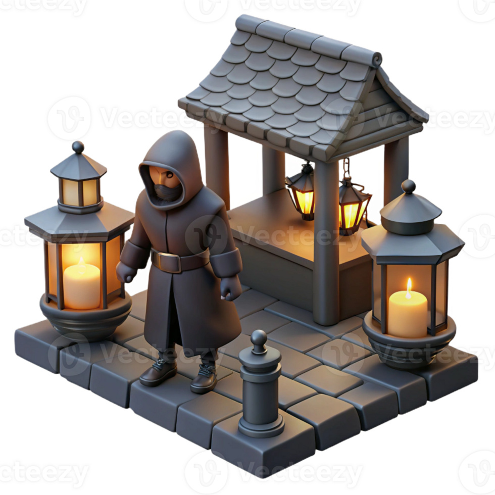 vibrant classic A Cunning Rogue Hiding in the Shadows Of premium png