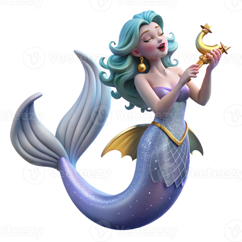 vibrant traditional A Graceful Siren Luring Sailors with Her E premium png