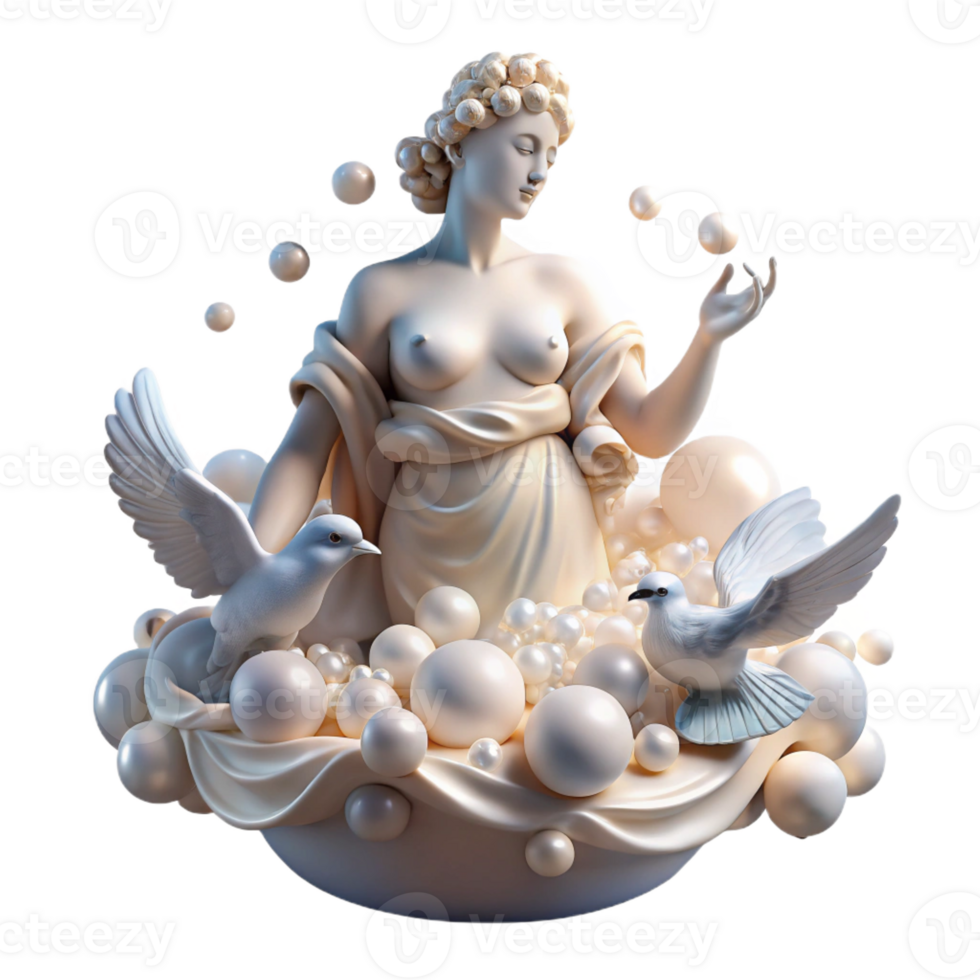 magnificent traditional Aphrodite Rising from the Sea Foam Surro exclusive png