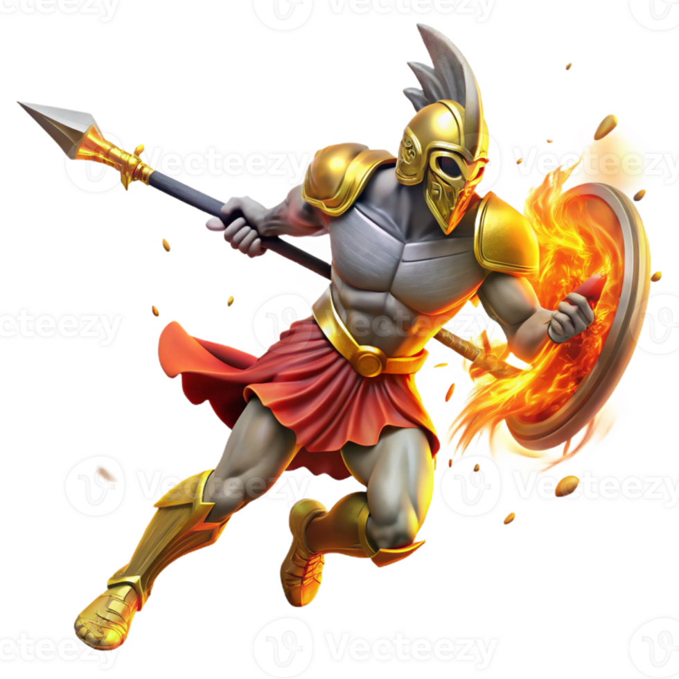 magnificent creative Ares God of War Charging Into Battle Br high resolution png