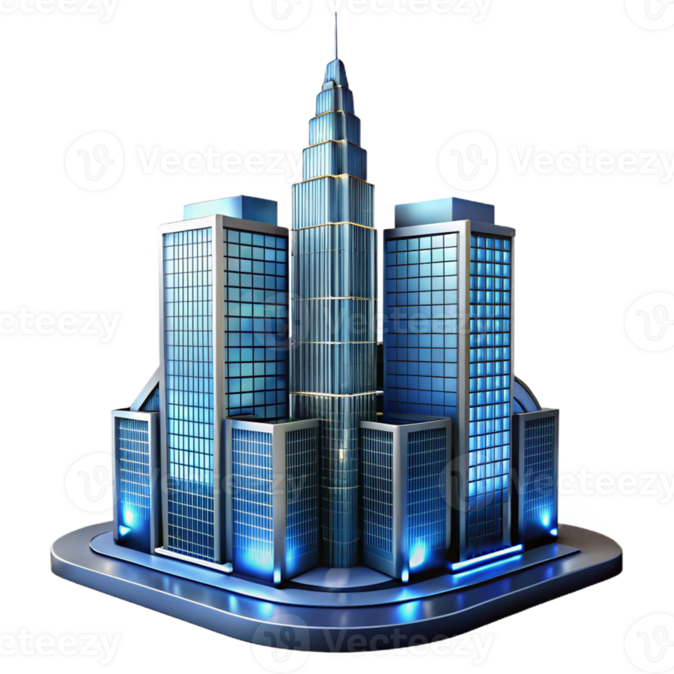 extraordinary artistic A Modern Glass Skyscraper Reflecting Cit authentic png