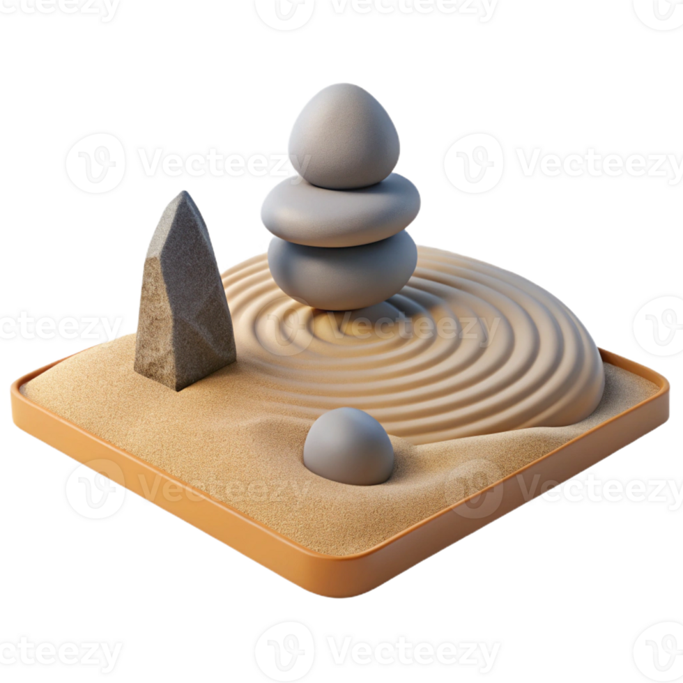 elegant classic A Minimalist Japanese Zen Garden with a R high quality png