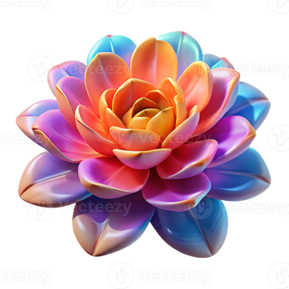 serene contemporary A Digital Painting of Abstract Flowers W high resolution png