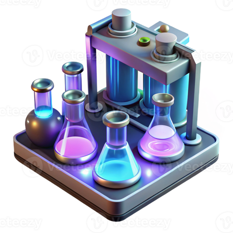 impressive modern A Futuristic Laboratory Filled with Glowin detailed png