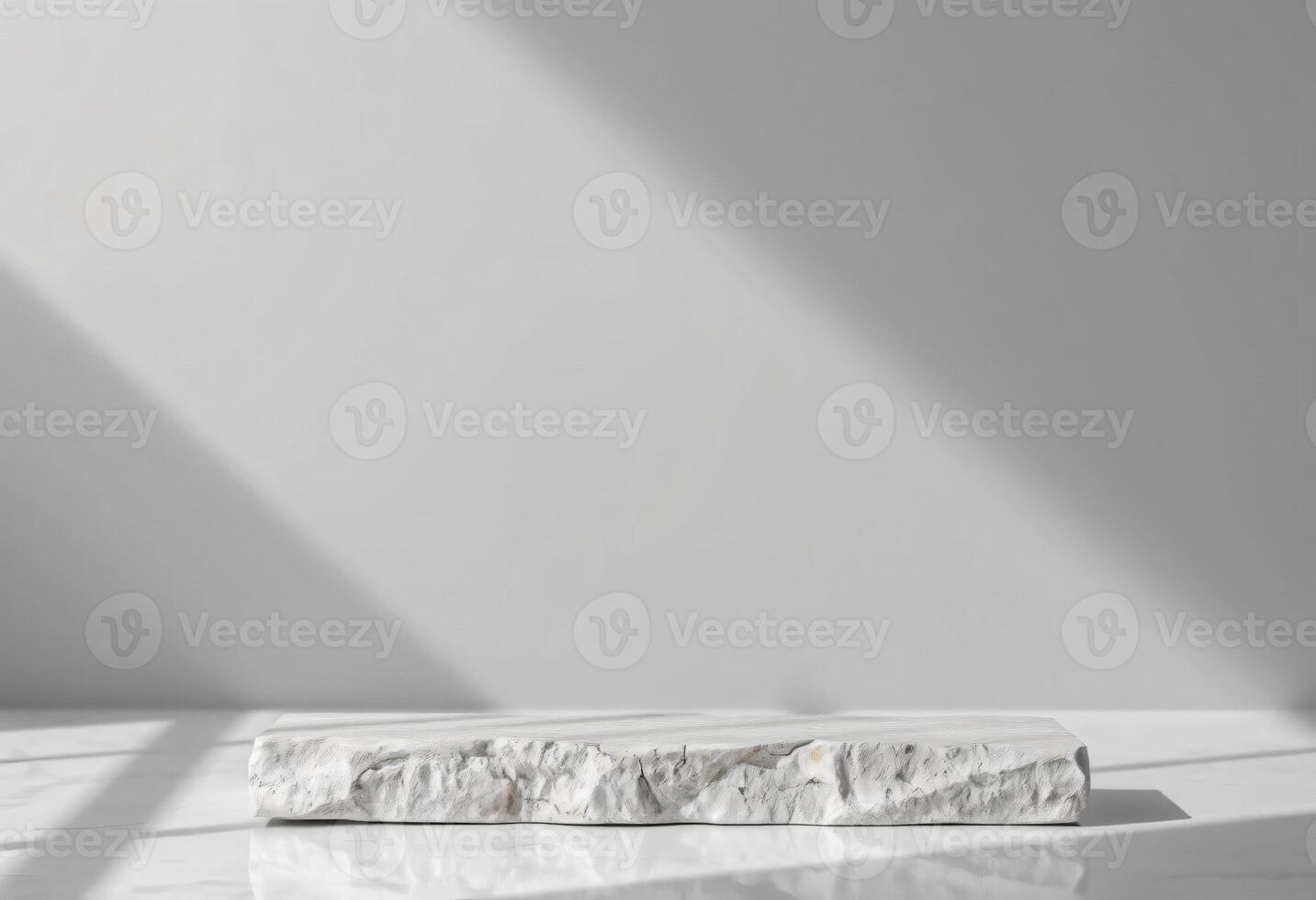 Luxury Stone Surface on Soft Grey Background with Soft Natural Lighting, Premium Product Display Presentation photo