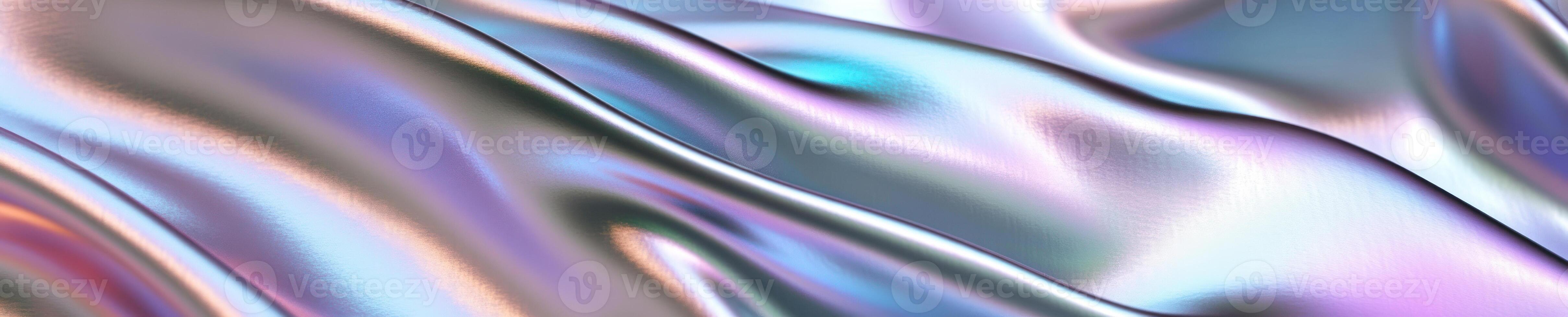 Futuristic holographic metallic surface in close up for modern design photo