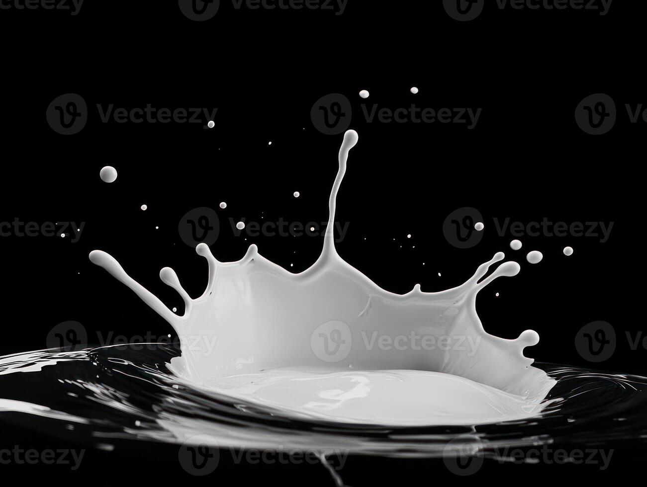 Minimalistic black and white paint splash design for artistic projects photo