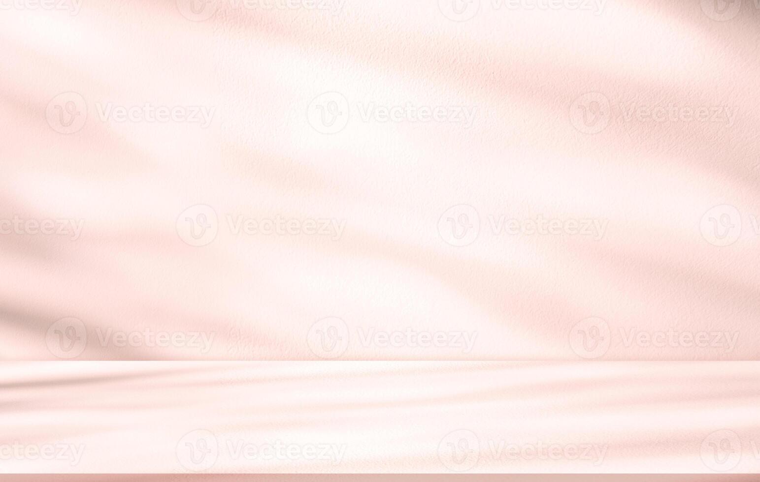 Background wall studio with shadow leaf,light on empty podium mock up for product presentation,Interior kitchen room with gradient of sunlight on floor,Minimal scene for Spring, Summer cosmetic banner photo