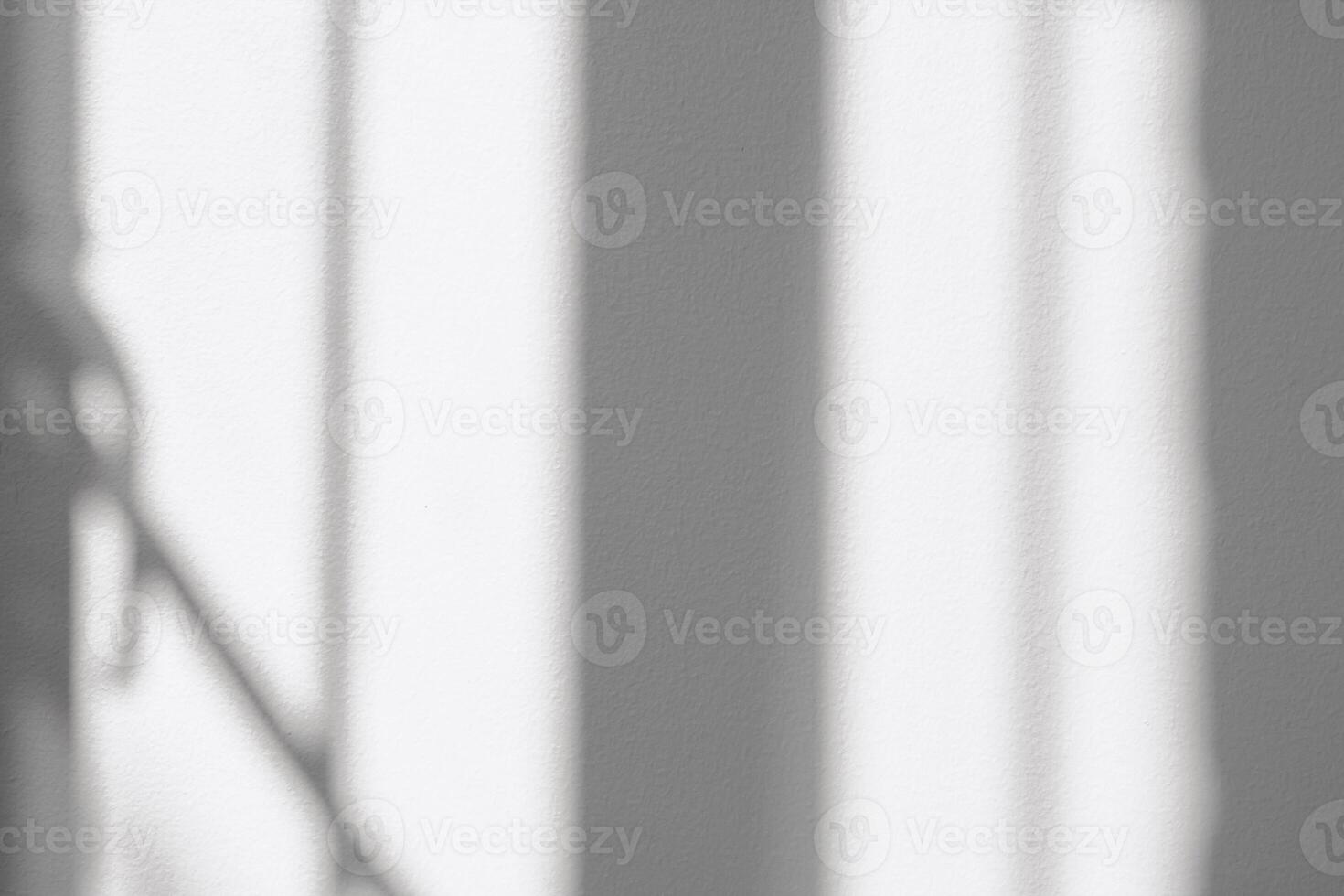 Background white wall studio room with bright light, shadow for Product display,Concrete wall texture interior background,Backdrop soft light, shadow from window overlay on grey floor cement photo