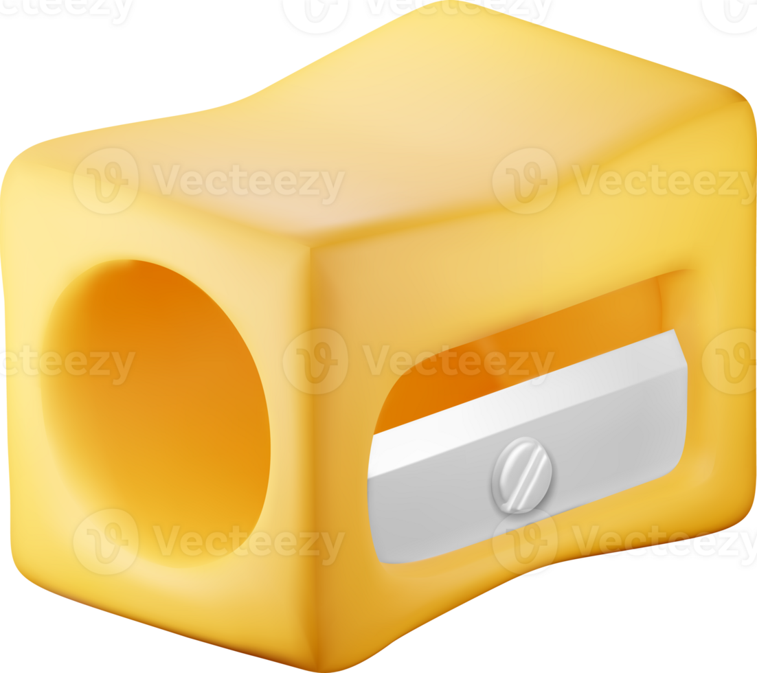 3D plastic pencil sharpener icon png