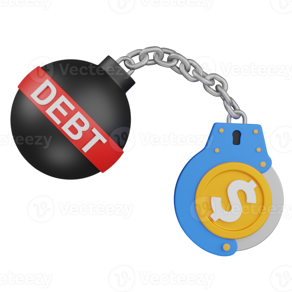 3d render money constraint illustration png