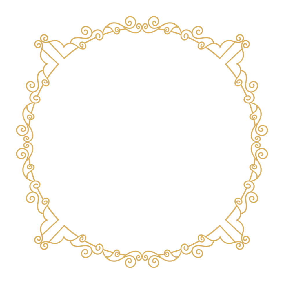 Filigree Border Frame Design with Ornamented Elements for a Timeless Look. png