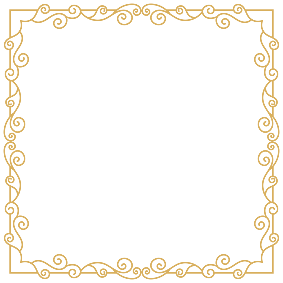Ornamental Frame Design with Filigree Border Elements for Classic Elegance. png