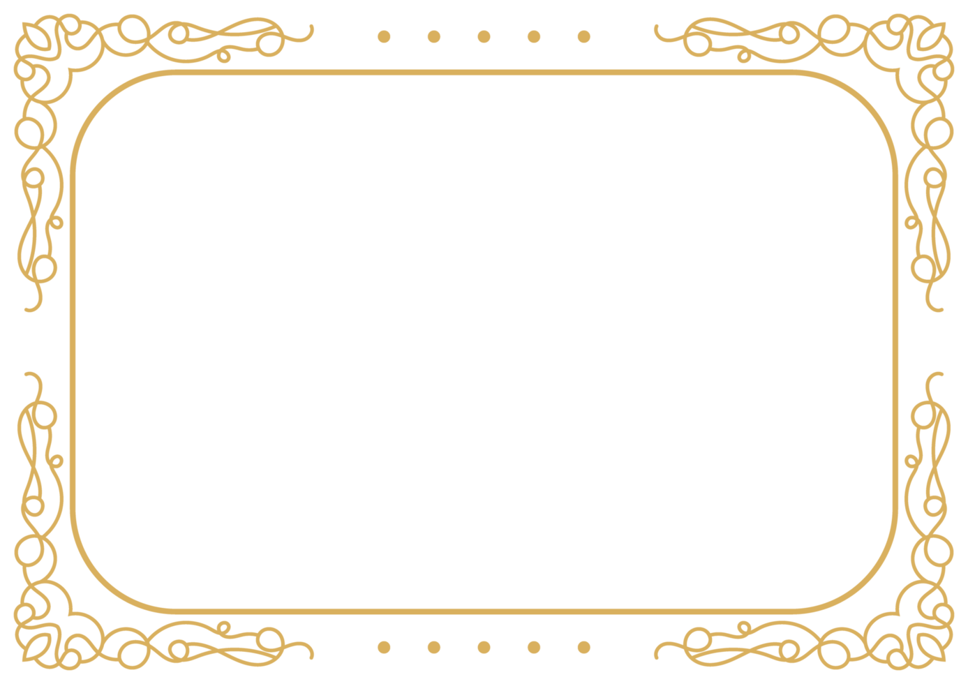Calligraphic Border with Classic Ornate Frame Element. png
