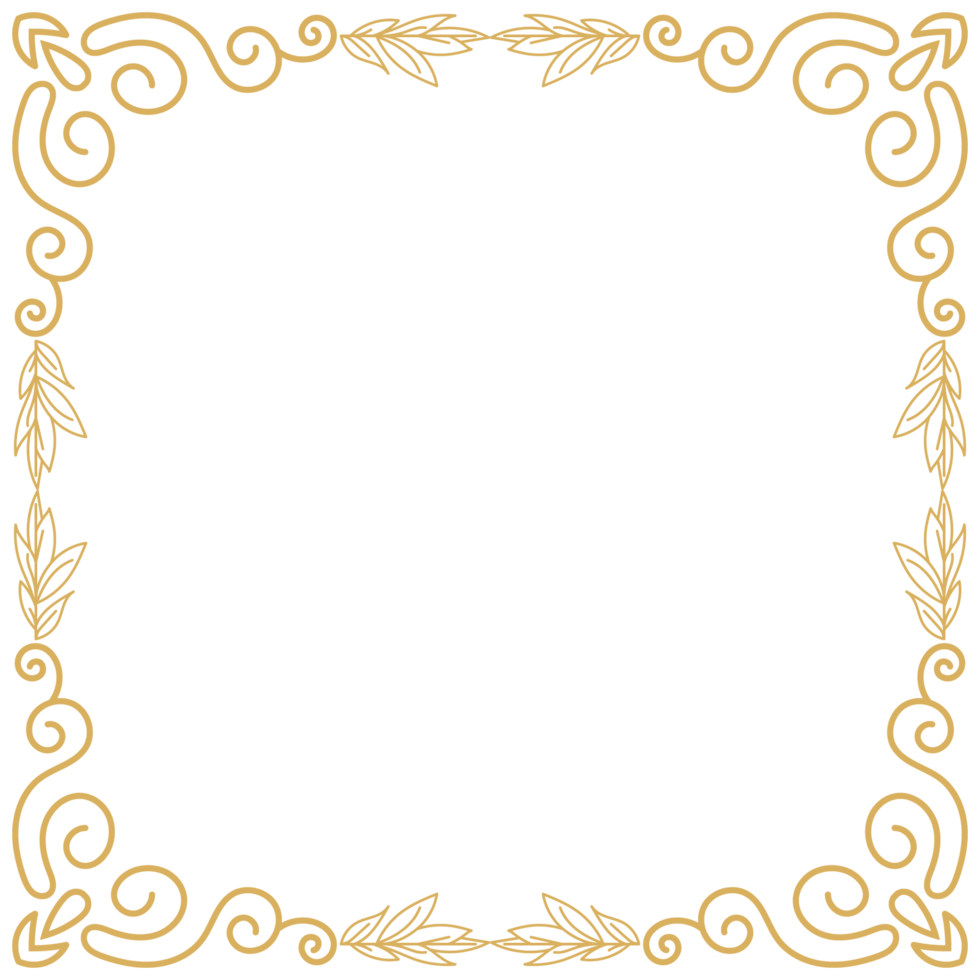 Retro Ornate Frame and Classic Calligraphic Border with Elegant Element. png