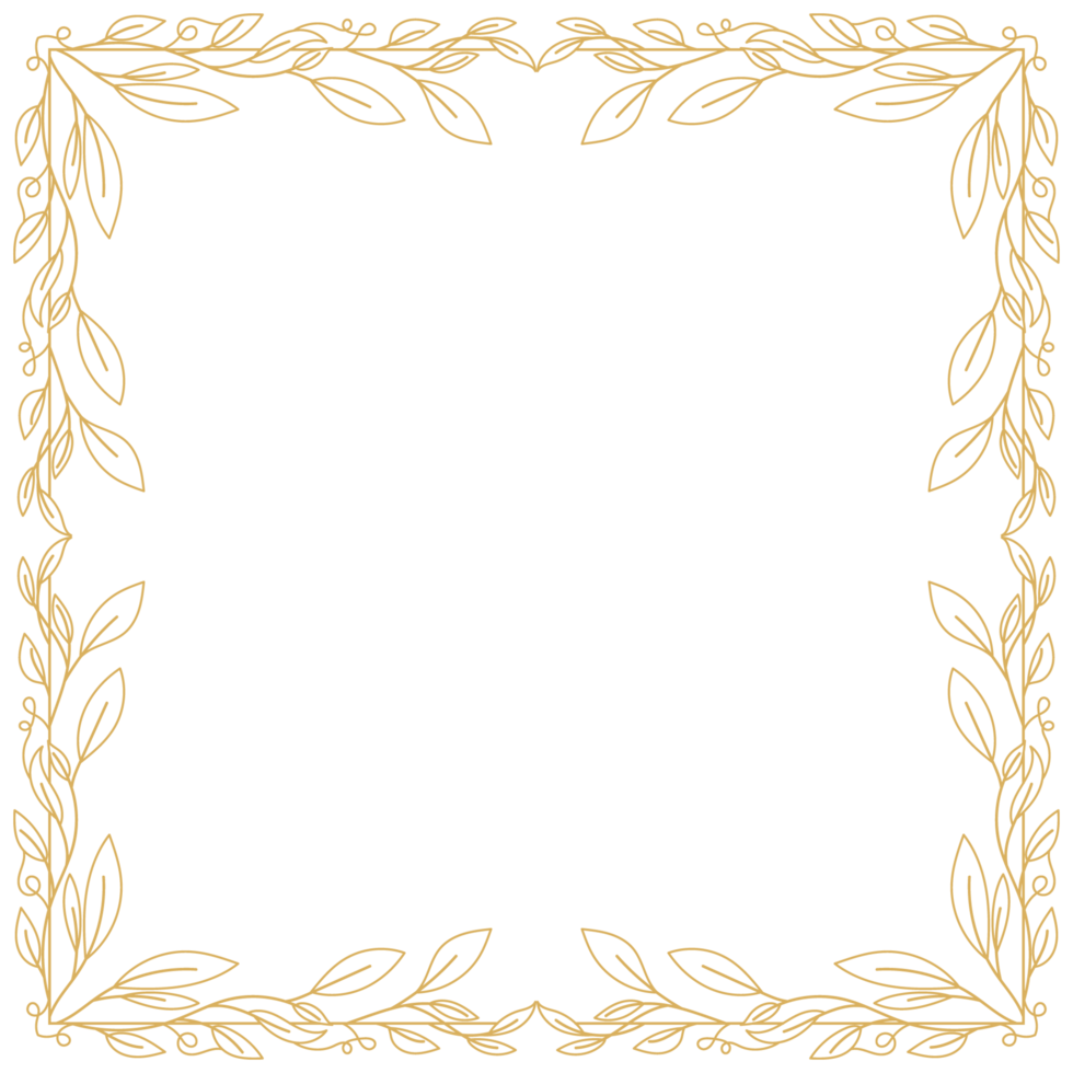 Victorian Ornate Frame with Calligraphic Border and Flourish Element. png