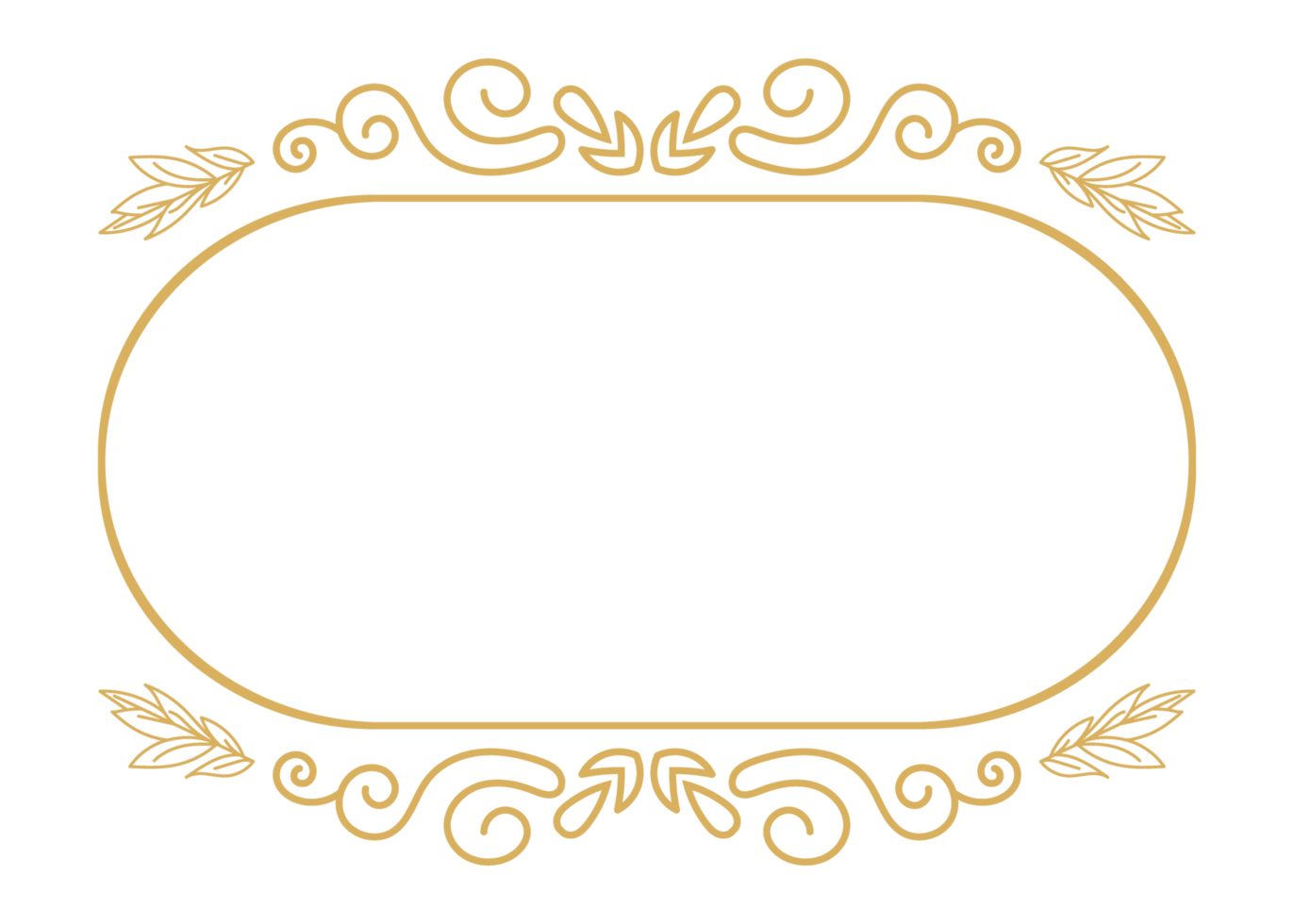 Abstract Calligraphic Border and Ornate Frame with Classic Element. png