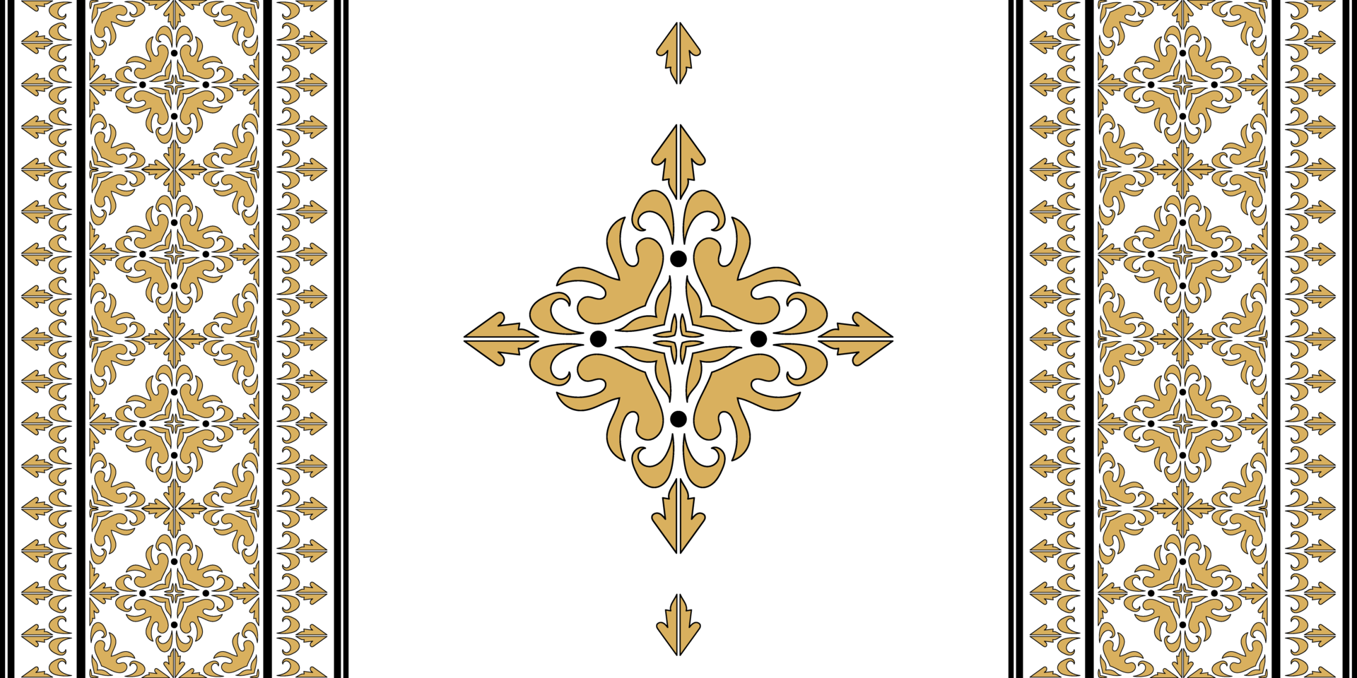 Seamless Ethnic Pattern with Ornate Baroque Element and Retro Style. png