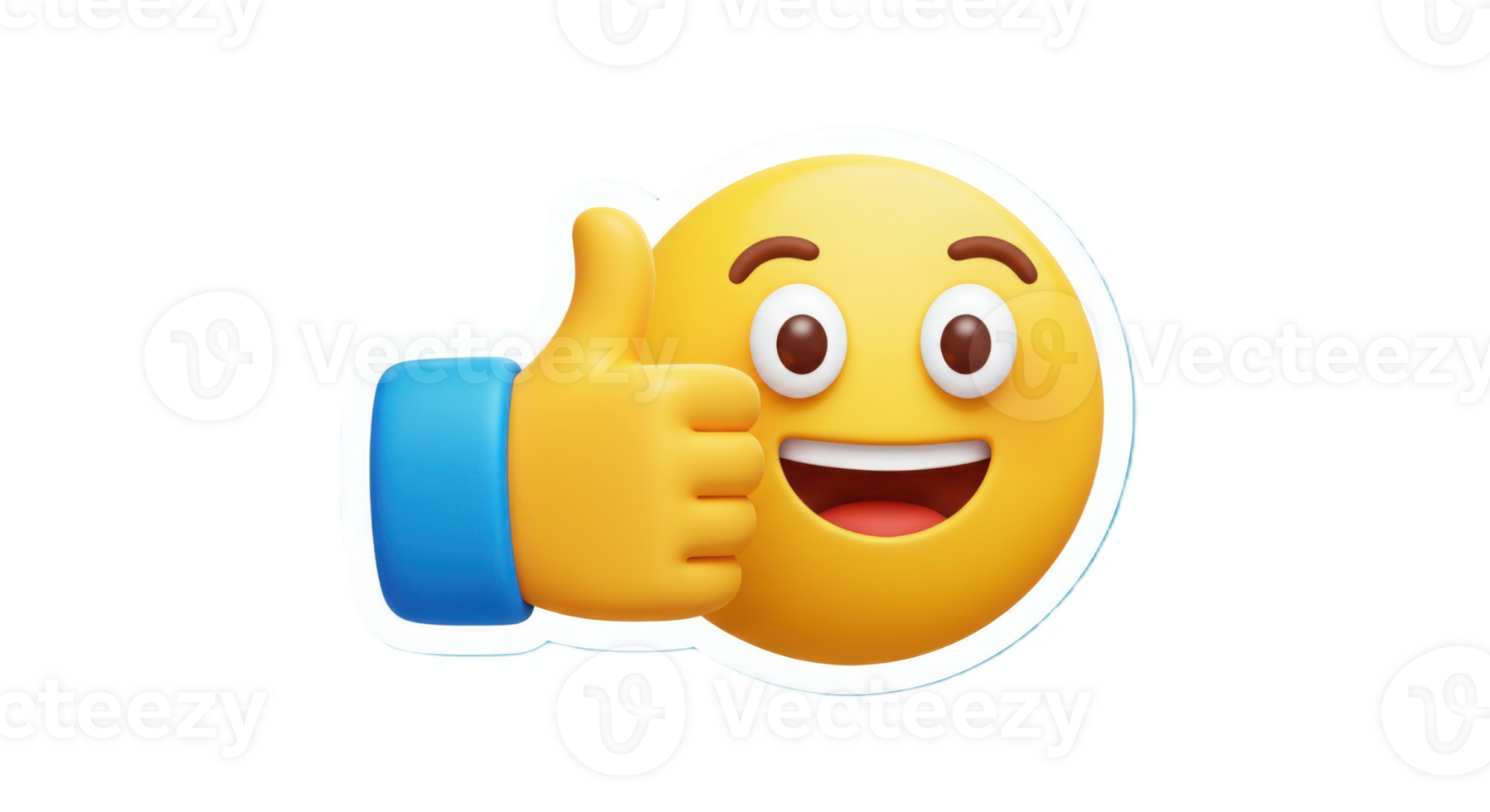 A yellow emoticion with a thumbs up png