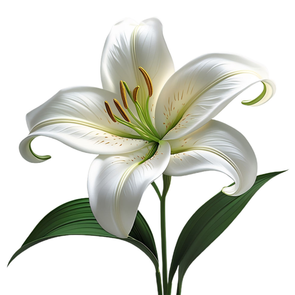 Graceful White Lily Flower png