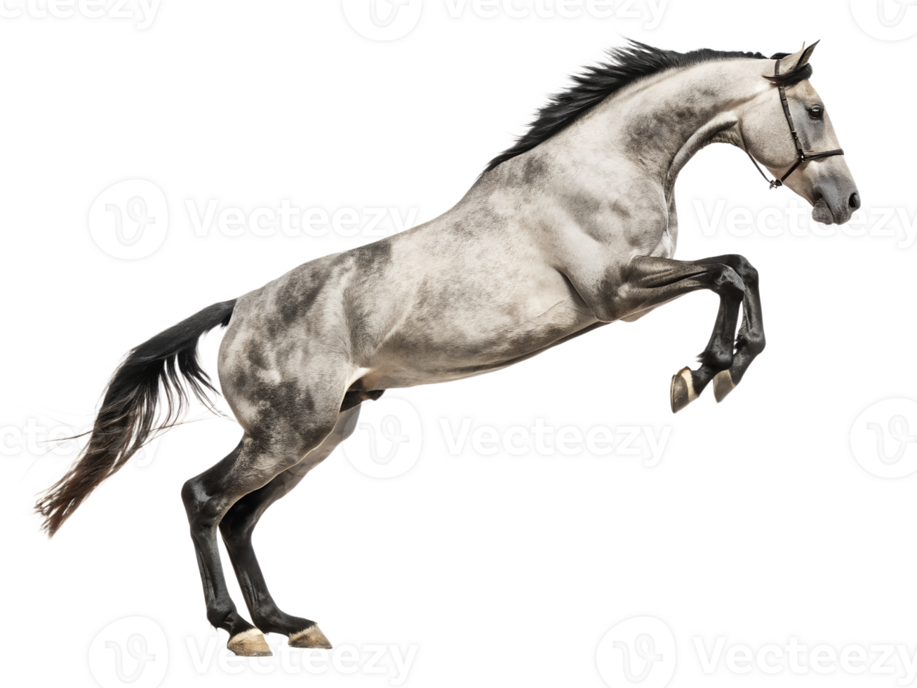 Horse is jumping, isolated on a transparent background png