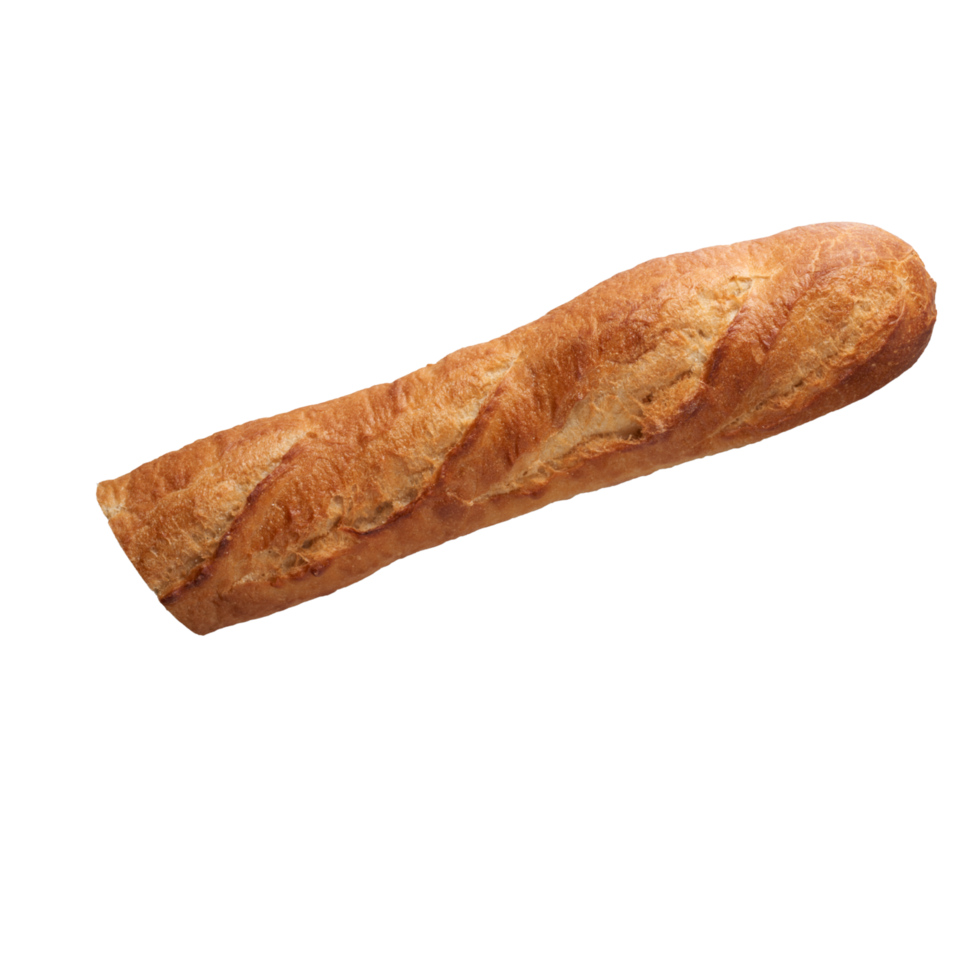 French baguette bread isolated close up png