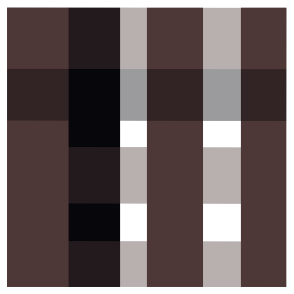 The image features a pixelated checkered pattern with shades of brown, black, and dark gray. The blocky design gives it a retro, digital, and abstract aesthetic, resembling 8-bit textures. png